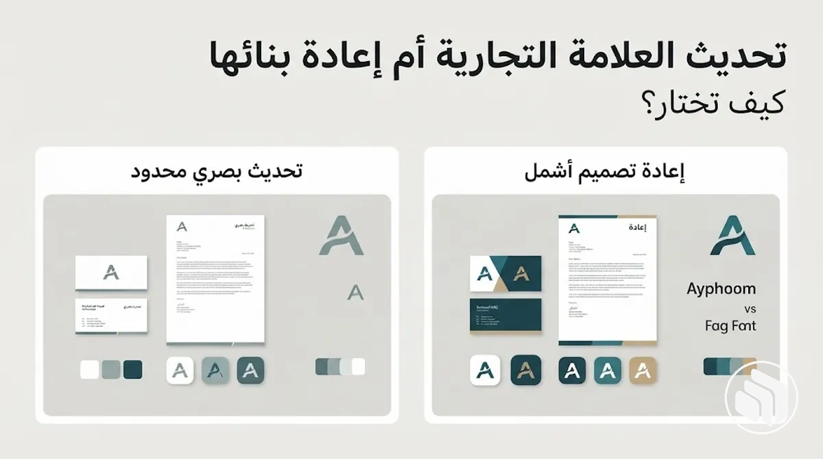 مقارنة جنبًا إلى جنب بين تحديث العلامة التجارية وإعادة بنائها بالكامل