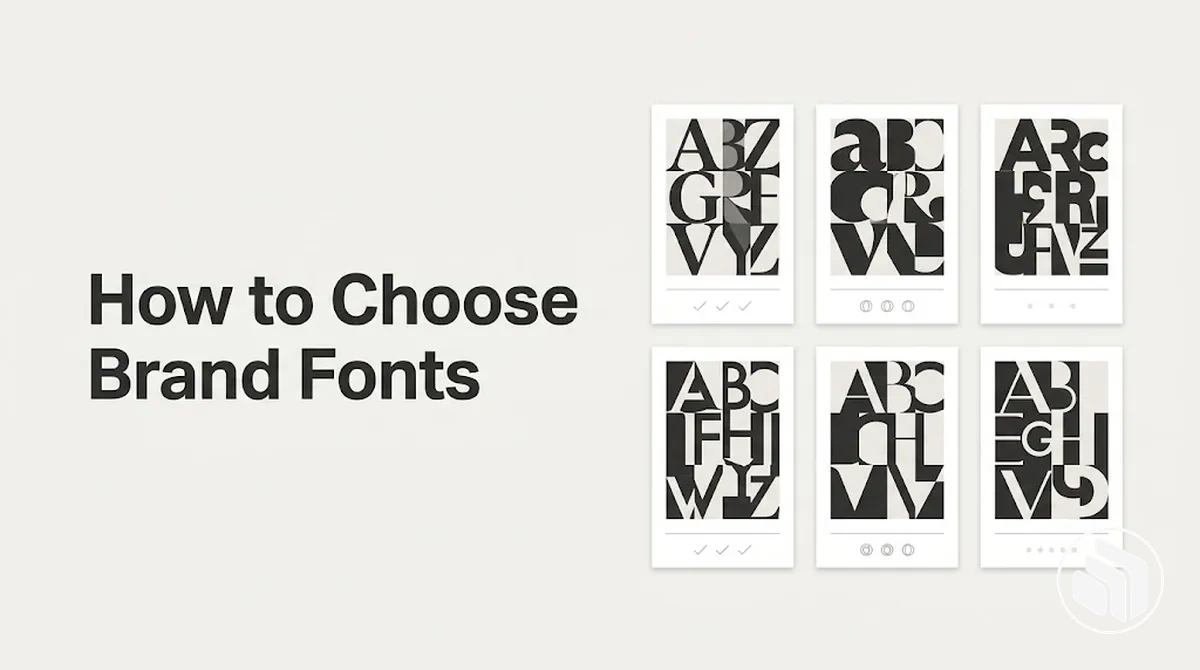 Brand font selection examples for a visual identity
