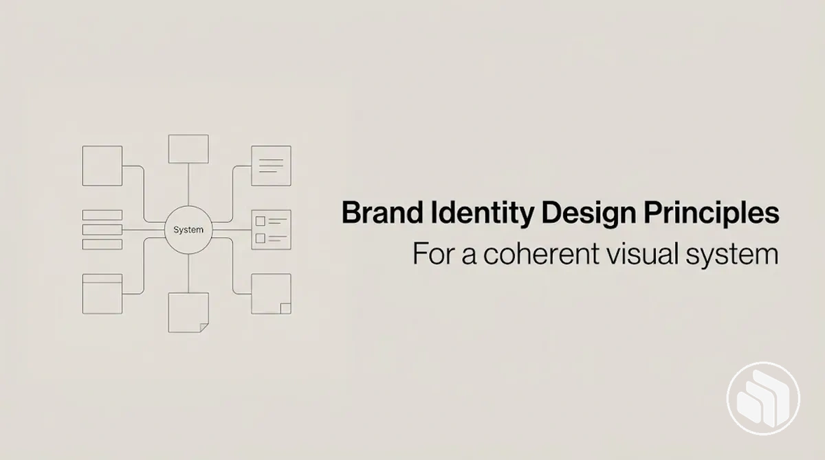 Visual showing principles that create a coherent brand identity system