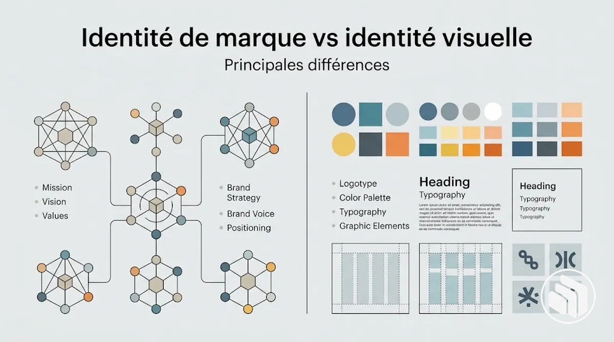 Diagrama con causas y señales de alerta de una identidad de marca incoherente