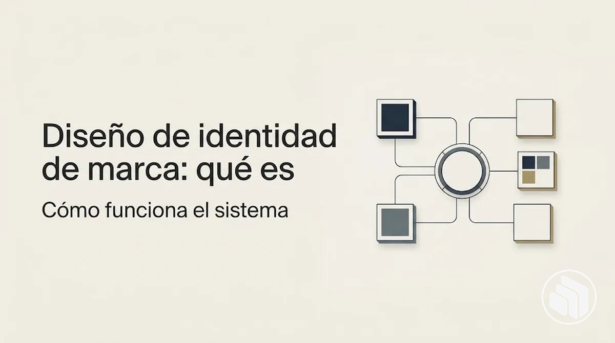 Diagrama con los principales elementos de un sistema de diseño de identidad de marca