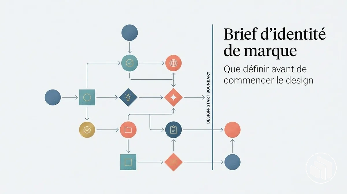 Brief d’identité de marque présentant les décisions clés avant le début du design