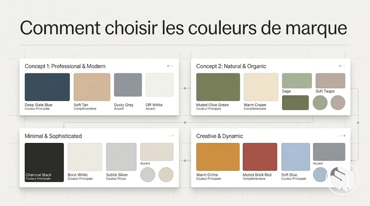 Exemples de sélection de couleurs de marque pour une identité visuelle