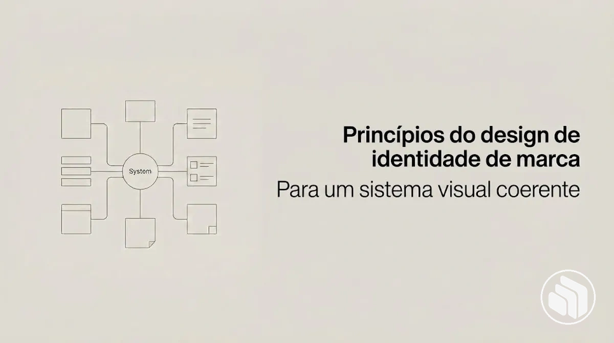 Representação visual dos princípios que formam um sistema de identidade de marca coerente